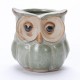 5 Glazed Owl Plant Pots 5 Glazed Owl Plant Pots