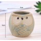 5 Glazed Owl Plant Pots 5 Glazed Owl Plant Pots