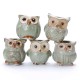 5 Glazed Owl Plant Pots 5 Glazed Owl Plant Pots