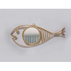 Rattan Fish Mirror Rattan Fish Mirror
