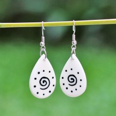 Oval Bone Earrings Oval Bone Earrings