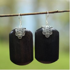 Wooden Rectangle Earrings Wooden Rectangle Earrings