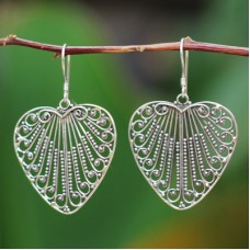 Scrolled Heart Earrings Scrolled Heart Earrings