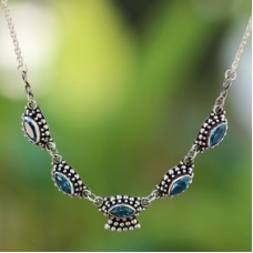 Silver Gem Stone Necklace Silver Gem Stone Necklace