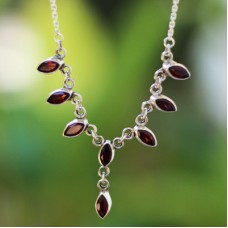 Silver Gem Stone Necklace Silver Gem Stone Necklace