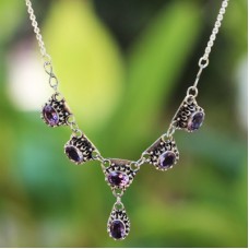 Silver Gem Stone Necklace Silver Gem Stone Necklace
