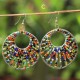 Beaded Circle Earrings Beaded Circle Earrings