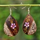 Pear Shaped Wooden Earrings Pear Shaped Wooden Earrings