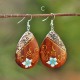 Pear Shaped Wooden Earrings Pear Shaped Wooden Earrings