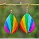 Pear Shaped Wooden Earrings Pear Shaped Wooden Earrings