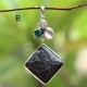 Square Gem Stone Pendants Square Gem Stone Pendants