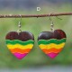 Heart Shaped Wooden Earrings
