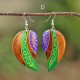 Broken Heart Shaped Wooden Earrings Broken Heart Shaped Wooden Earrings