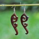 Carved Wooden Earrings Carved Wooden Earrings