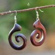 Carved Wooden Earrings Carved Wooden Earrings
