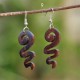 Carved Wooden Earrings Carved Wooden Earrings