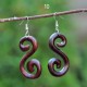 Carved Wooden Earrings Carved Wooden Earrings