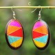 Oval Wooden Earrings