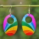 Oval Wooden Earrings (with hole) Oval Wooden Earrings (with hole)