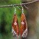 Wooden Pendant Earrings