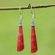 Red Coral Cone Earrings