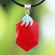 Geometric Red Coral Pendants Geometric Red Coral Pendants