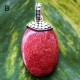 Red Coral Oval Pendants