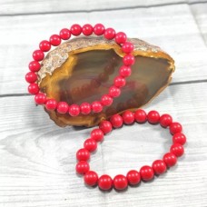 Red Coral Beaded Bracelet Red Coral Beaded Bracelet