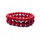 Red Coral Beaded Bracelet