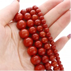 Red Coral Beaded Necklace