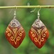 Rhomboid Shape Wooden Earrings