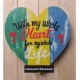 Hand Painted Heart Shaped Signs (6 pack) Hand Painted Heart Shaped Signs (6 pack)