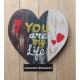 Hand Painted Heart Shaped Signs (6 pack) Hand Painted Heart Shaped Signs (6 pack)