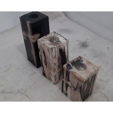 Naturally Petrified Wood - Candle Holder