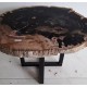 Naturally Petrified Wood - Black Table Top Naturally Petrified Wood - Black Table Top