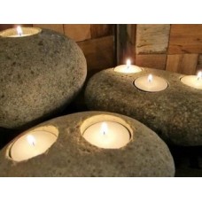 Natural Stone Double Candle Holder