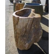 Naturally Petrified Wood - Pedestal Sink