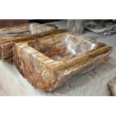 Naturally Petrified Wood - Sink (Log Shape)