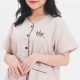 Mid Length Pants Collarless Pajama Set (bamboo fabric)