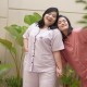 Mid Length Pants Collarless Pajama Set (bamboo fabric)
