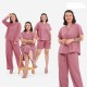 Collarless Long Pajama Dress (bamboo fabric) Collarless Long Pajama Dress (bamboo fabric)