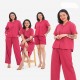 Collarless Long Pajama Dress (bamboo fabric) Collarless Long Pajama Dress (bamboo fabric)