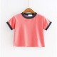 Round O Neck Cropped T-Shirt Round O Neck Cropped T-Shirt