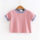 Round O Neck Cropped T-Shirt Round O Neck Cropped T-Shirt