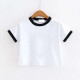 Round O Neck Cropped T-Shirt Round O Neck Cropped T-Shirt
