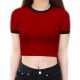 Round O Neck Cropped T-Shirt Round O Neck Cropped T-Shirt