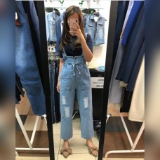 Ladies Denim Dungarees