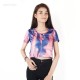Round O Neck Cropped Tie-Dye T-Shirt Round O Neck Cropped Tie-Dye T-Shirt