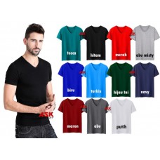 V Neck Kaos T-Shirt V Neck Kaos T-Shirt