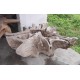 Teak Root Glass Topped Table Teak Root Glass Topped Table